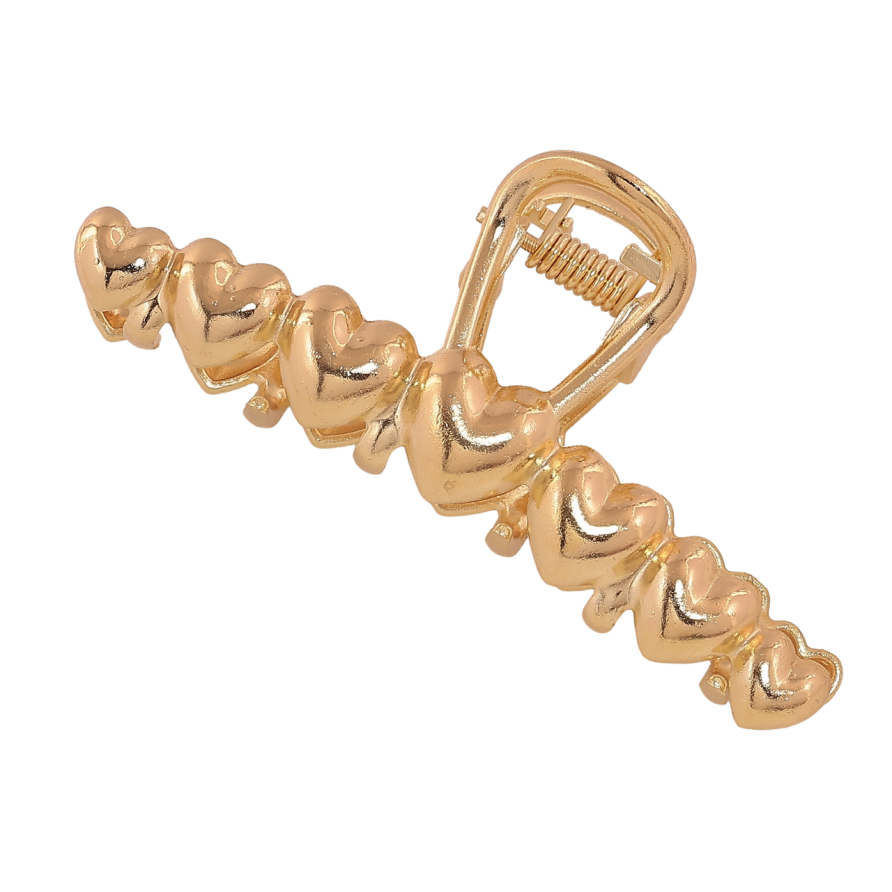 Краб металлический Узор сердечки длина 7.5см фото №1