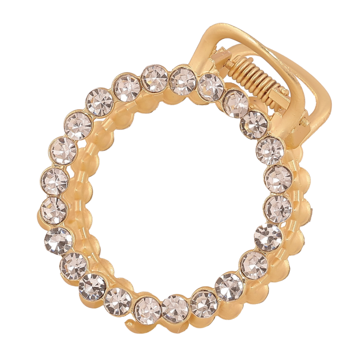 Краб металевий «Коло зі стразами» ø 4см фото №7