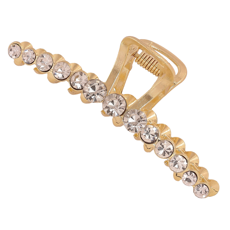 Краб металлический Дорожка страз длина 7,5см фото №1