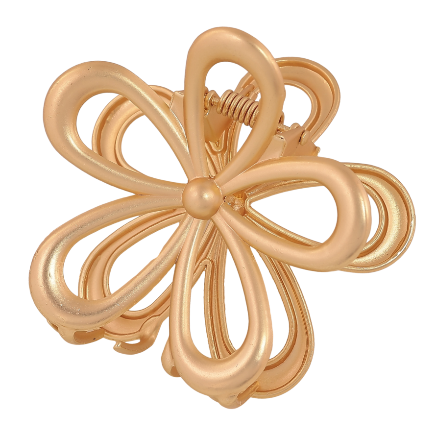 Краб металевий «Квітка, матове покриття» довжина 6.5см фото №1