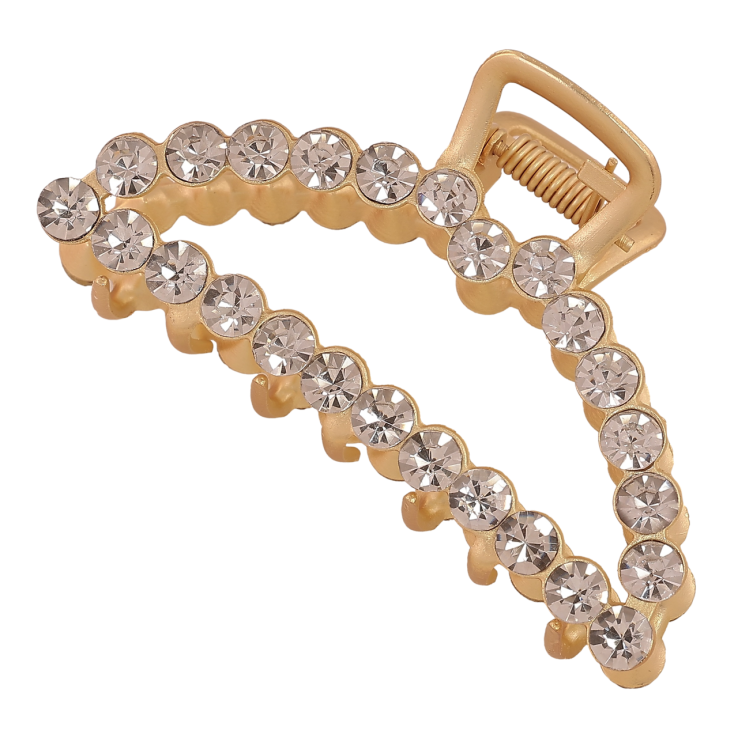 Краб металевий «Півмісяць зі стразами» довжина 7.5см фото №9