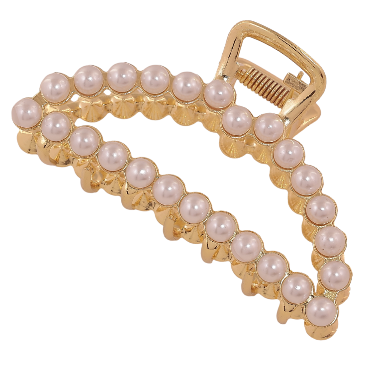 Краб металевий «Півмісяць з перлинами» довжина 7.5см фото №3