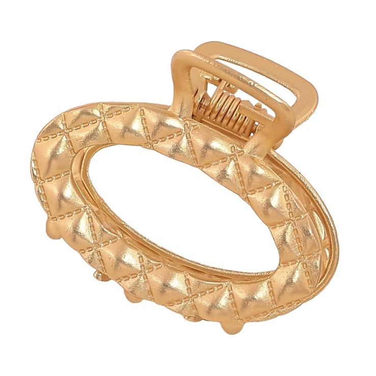 Краб металевий «Овал з візерунком, матове покриття» довжина 4см фото №5 Краб металевий «Овал з візерунком, матове покриття» довжина 4см фото №5