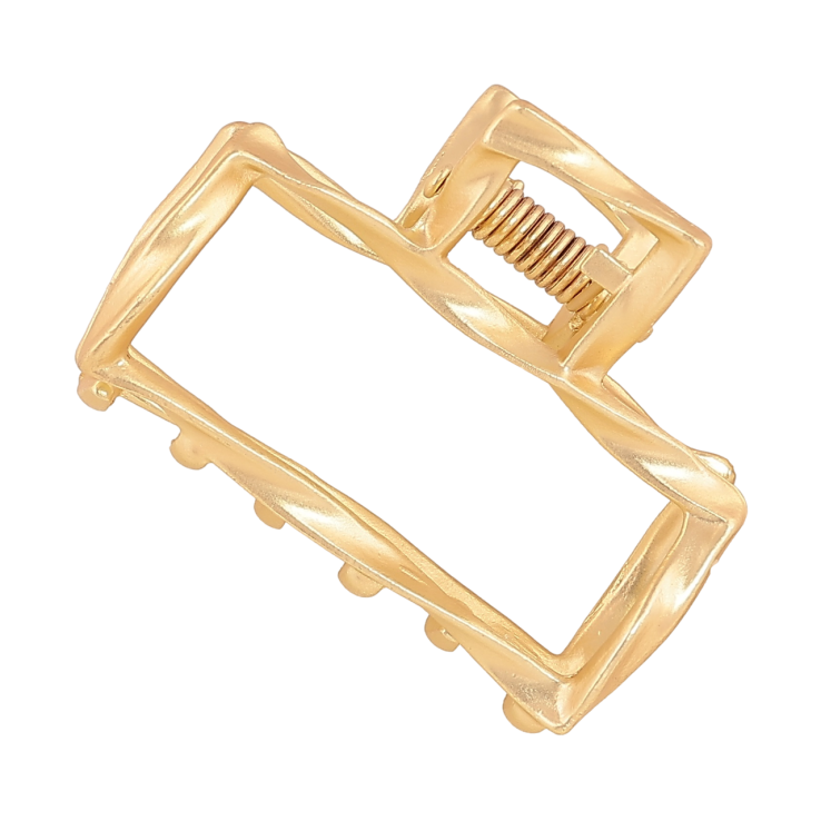 Краб металевий «Прямокутник з візерунком, матове покриття» довжина 4см фото №19