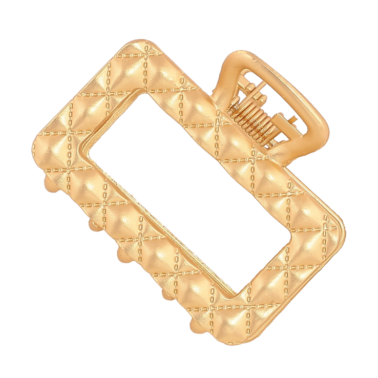 Краб металевий «Прямокутник з візерунком, матове покриття» довжина 4см фото №20