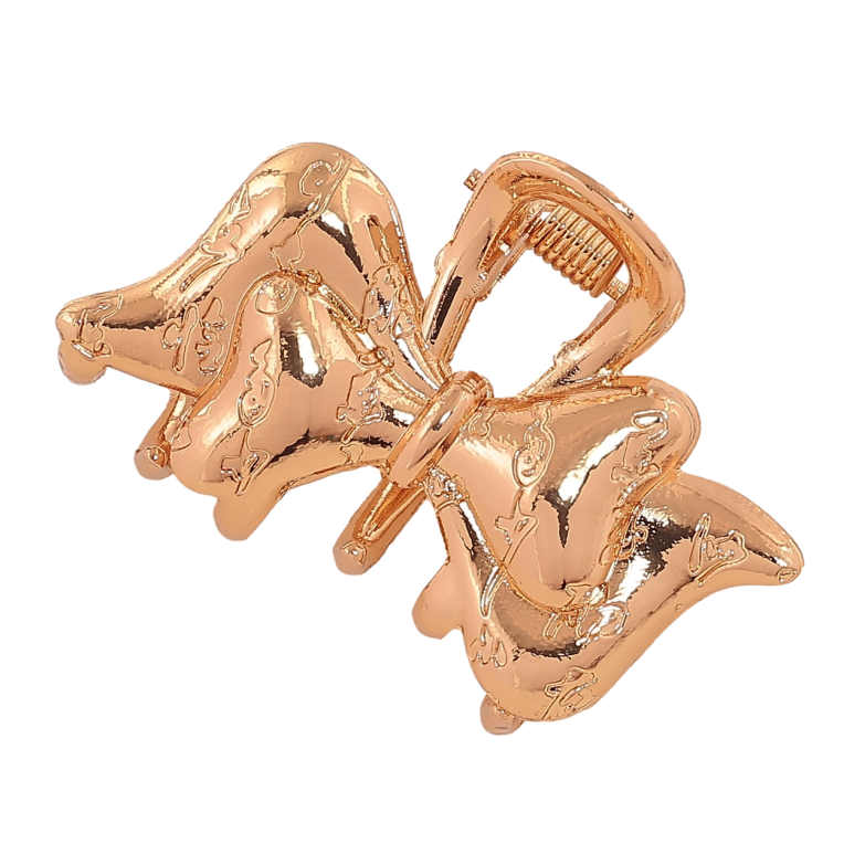 Краб металлический Бант с узором длина 4,5см фото №8