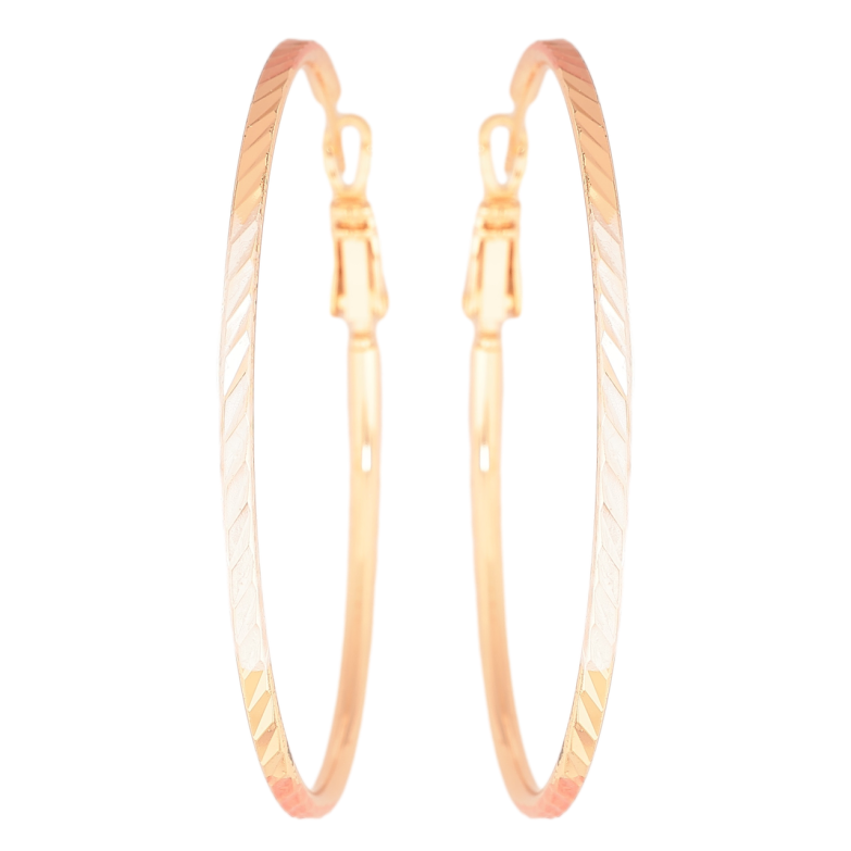 Серьги Xuping M&L Цвет 18K кольца (конго) Декоративный узор с эмалью ø 5см фото №1