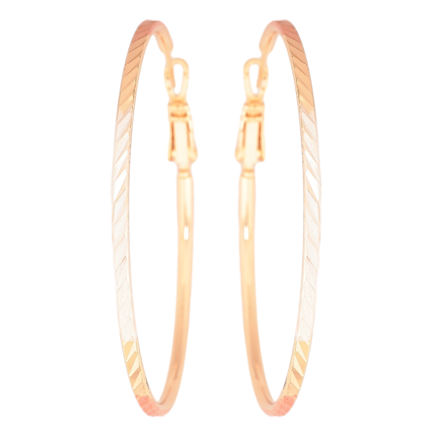 Серьги Xuping M&L Цвет 18K кольца (конго) Декоративный узор с эмалью ø 5см фото №1