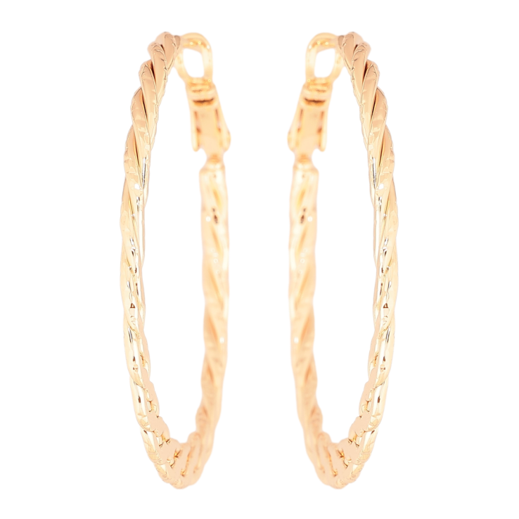 Серьги Xuping M&L Цвет 18K кольца (конго) Декоративный узор ø 4см фото №25