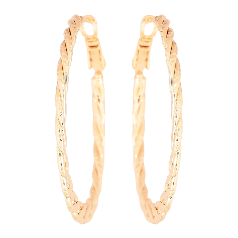 Серьги Xuping M&L Цвет 18K кольца (конго) Декоративный узор ø 4см фото №7