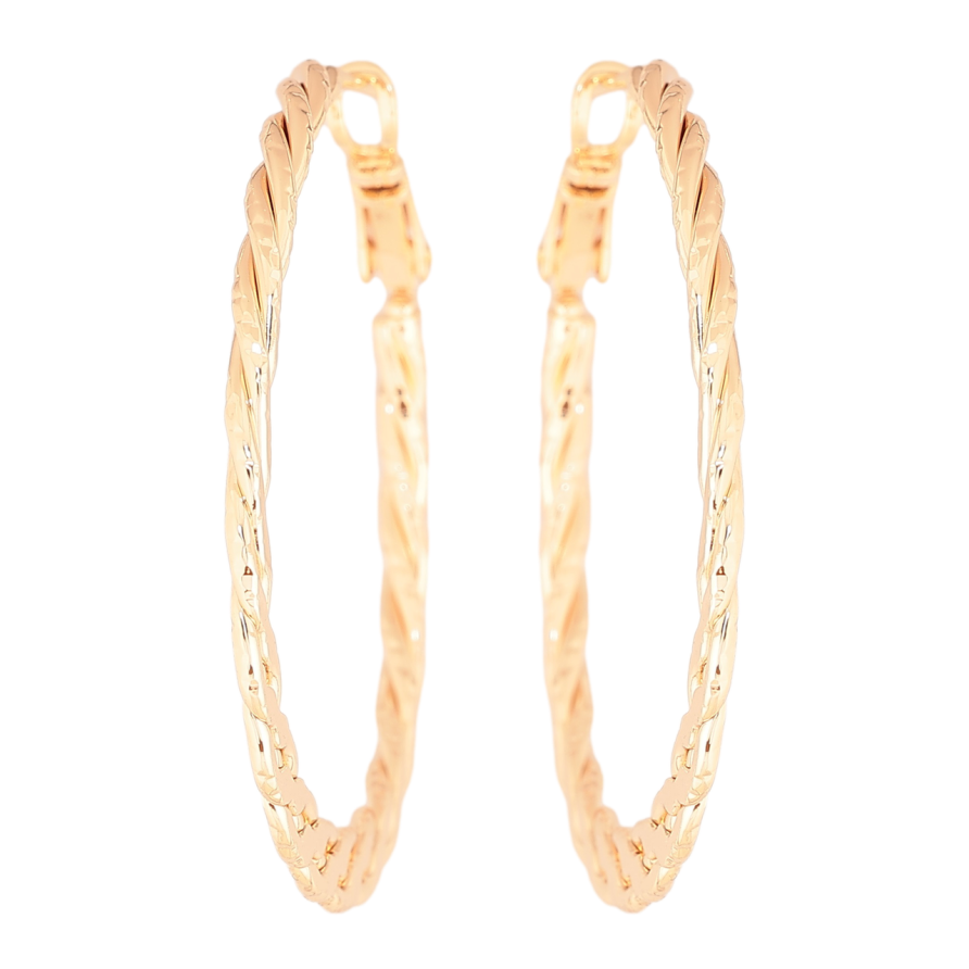 Серьги Xuping M&L Цвет 18K кольца (конго) Декоративный узор ø 4см фото №1