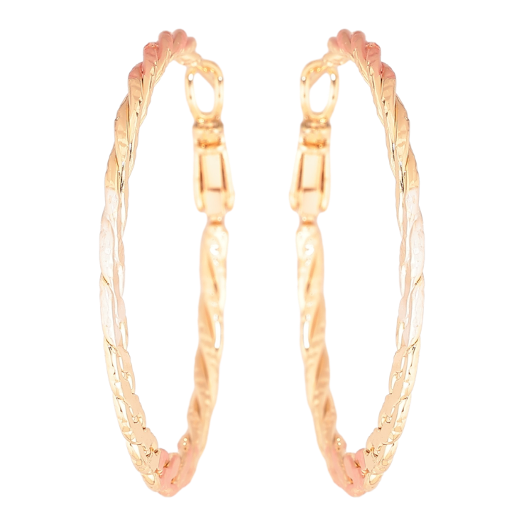 Серьги Xuping M&L Цвет 18K кольца (конго) Декоративный узор с эмалью ø 4см фото №19