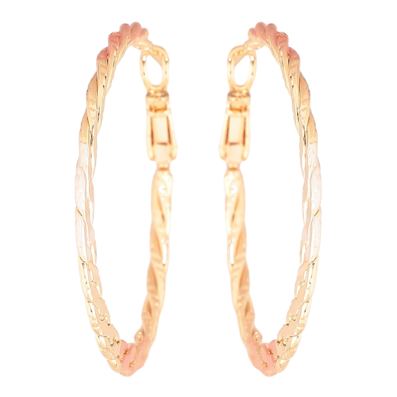 Серьги Xuping M&L Цвет 18K кольца (конго) Декоративный узор с эмалью ø 4см фото №13