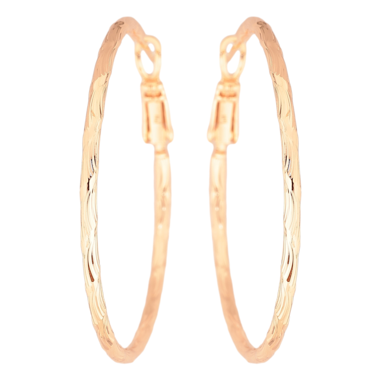 Серьги Xuping M&L Цвет 18K кольца (конго) Декоративный узор ø 4см фото №3