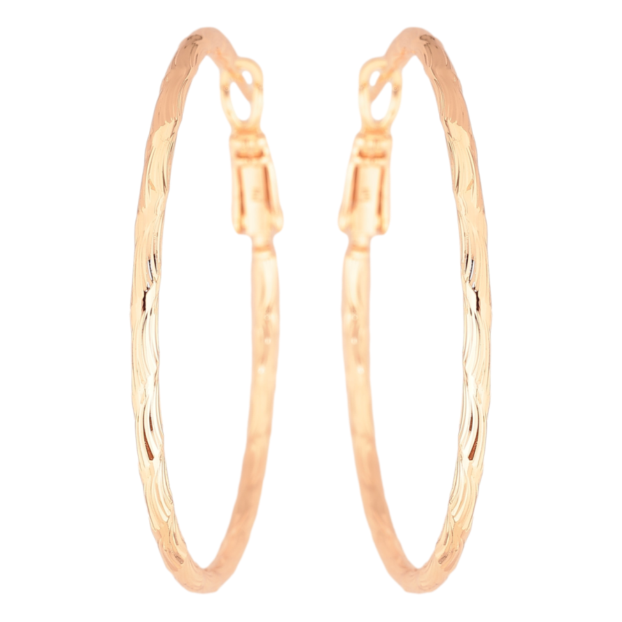 Серьги Xuping M&L Цвет 18K кольца (конго) Декоративный узор ø 4см фото №1