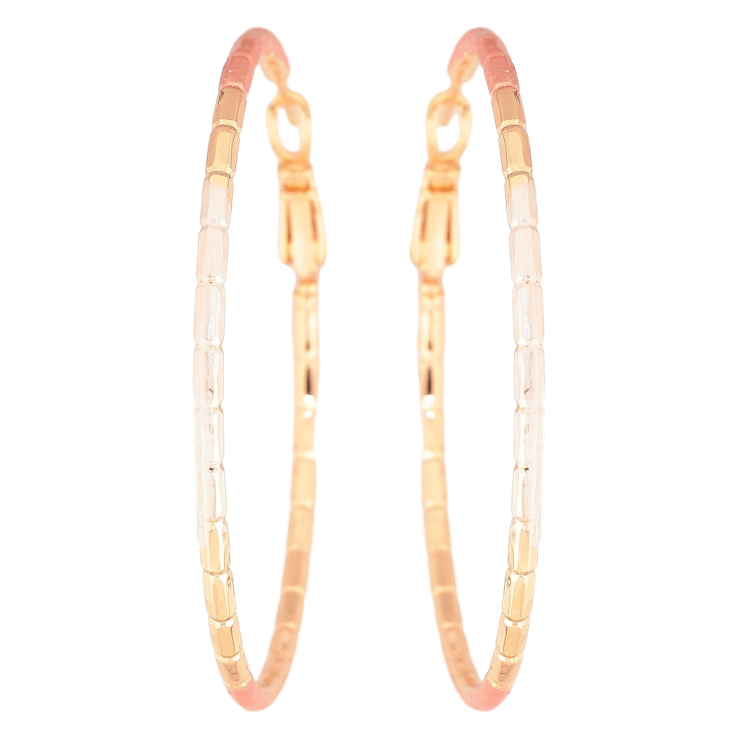 Серьги Xuping M&L Цвет 18K кольца (конго) Декоративный узор с эмалью ø 5см фото №18