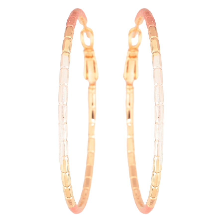 Серьги Xuping M&L Цвет 18K кольца (конго) Декоративный узор с эмалью ø 5см фото №1