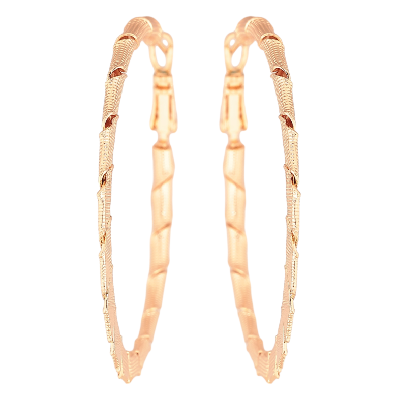 Серьги Xuping M&L Цвет 18K кольца (конго) Декоративный узор ø 5см фото №9