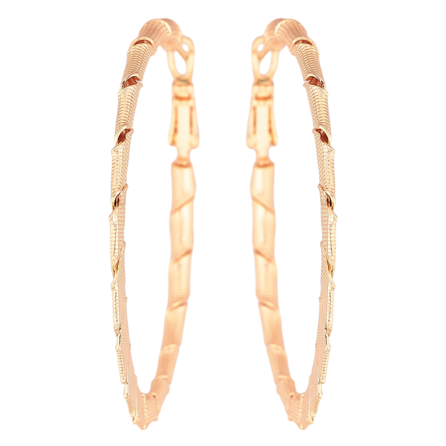 Серьги Xuping M&L Цвет 18K кольца (конго) Декоративный узор ø 5см фото №1