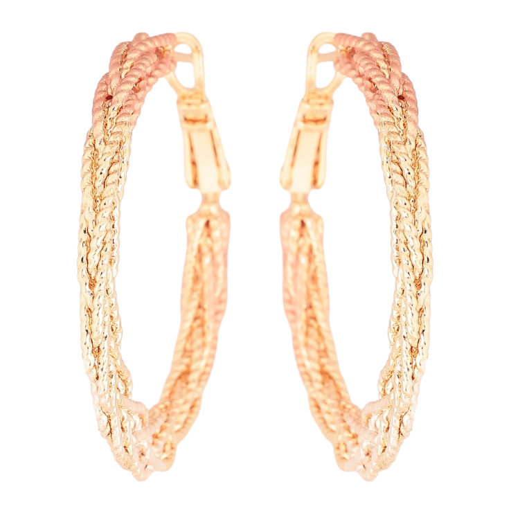 Серьги Xuping M&L Цвет 18K кольца (конго) Декоративный узор с эмалью ø 3,5см фото №11