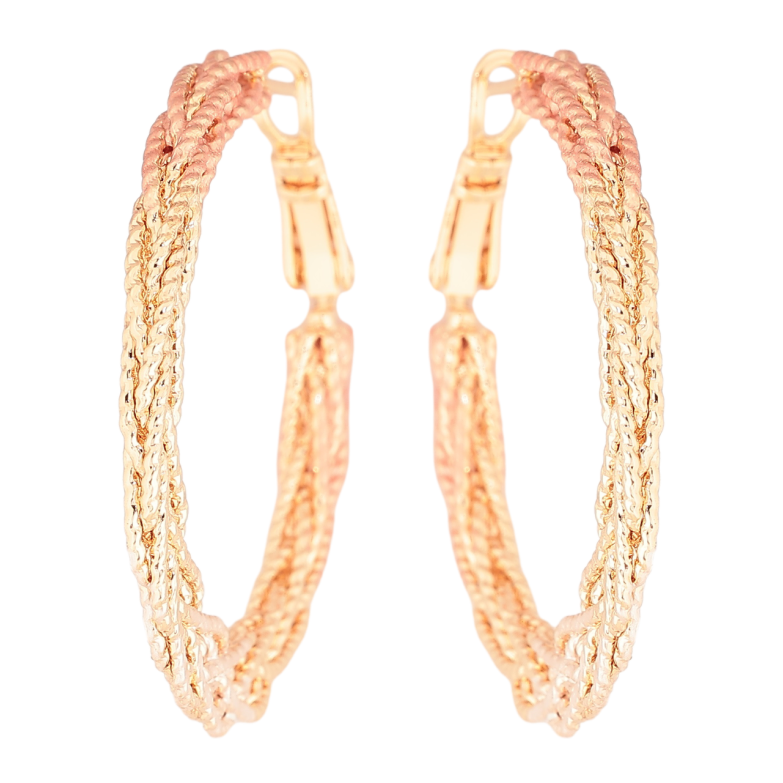 Серьги Xuping M&L Цвет 18K кольца (конго) Декоративный узор с эмалью ø 3,5см фото №8