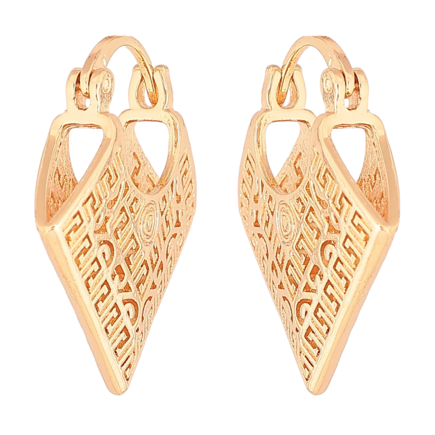 Сережки Xuping M&L Колір 18K замок-шпилька «Декоративний різьблений орнамент» фото №1