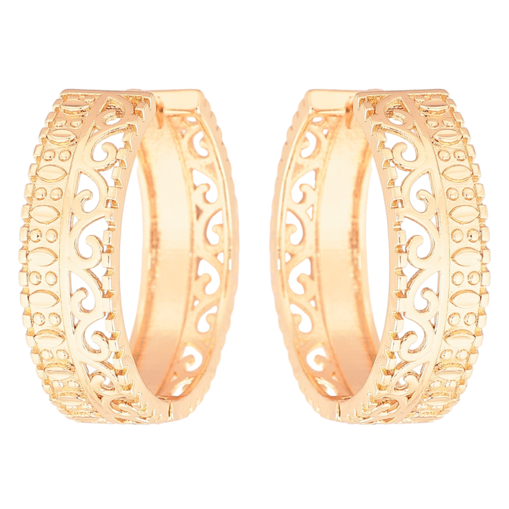 Сережки Xuping M&L Колір 18K колечка «Різьблений візерунок» фото №17