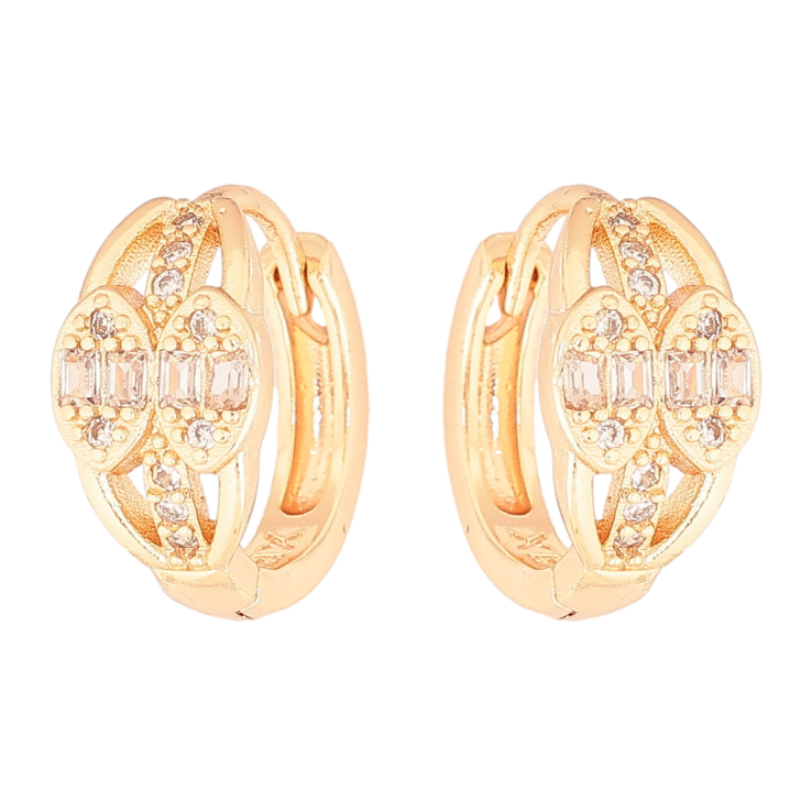 Сережки Xuping M&L Колір 18K колечка «Візерунок з кристалами» фото №24