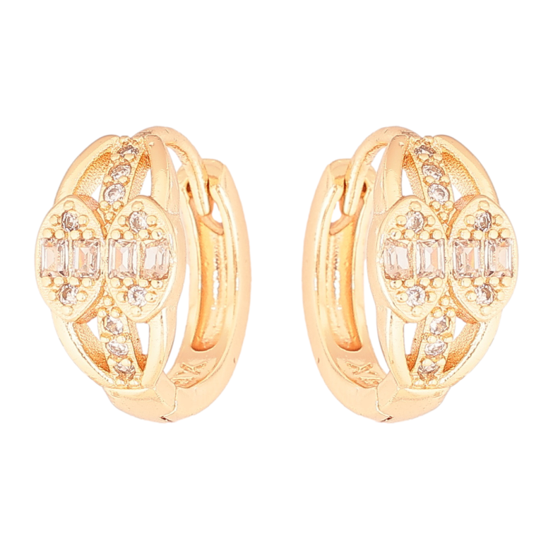 Серьги Xuping M&L Цвет 18K колечки Узор с кристаллами фото №11