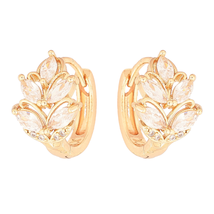 Серьги Xuping M&L Цвет 18K колечки Узор с кристаллами фото №6