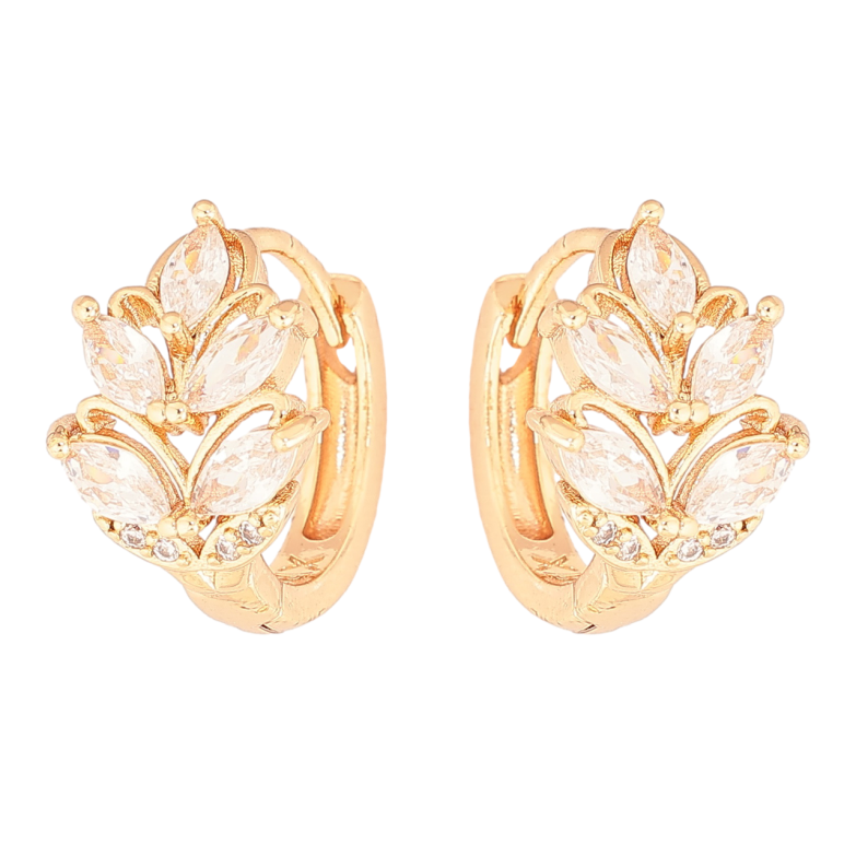 Серьги Xuping M&L Цвет 18K колечки Узор с кристаллами фото №14