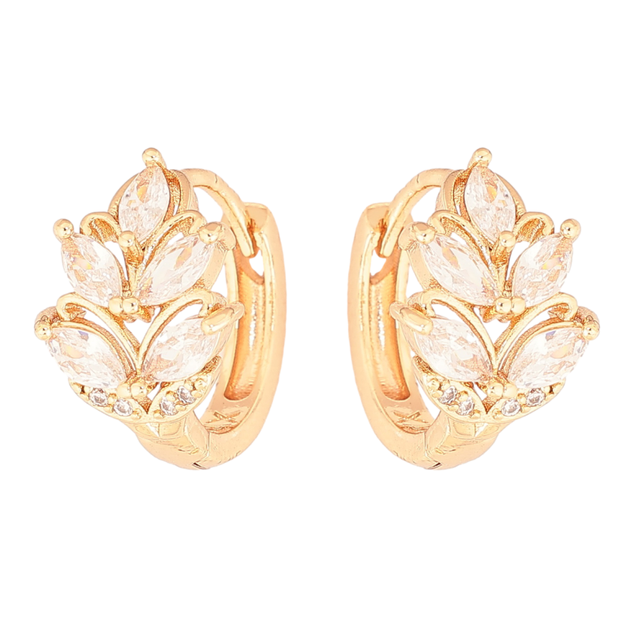 Серьги Xuping M&L Цвет 18K колечки Узор с кристаллами фото №1