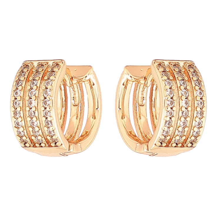 Серьги Xuping M&L Цвет 18K колечки Инкрустация кристаллов фото №5