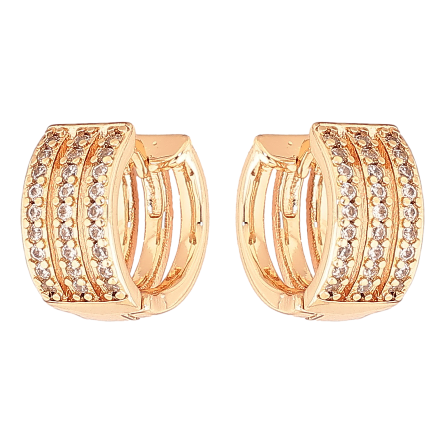 Серьги Xuping M&L Цвет 18K колечки Инкрустация кристаллов фото №1