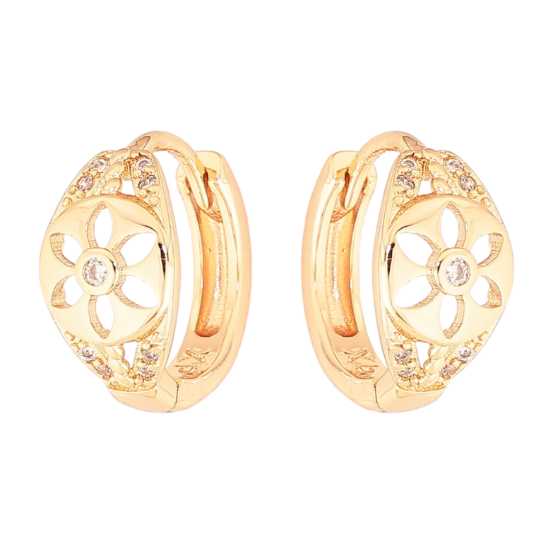 Сережки Xuping M&L Колір 18K колечка «Квітковий візерунок» фото №1