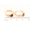 Серьги Xuping M&L Цвет 18K колечки Узор с черным кристаллом фото №2