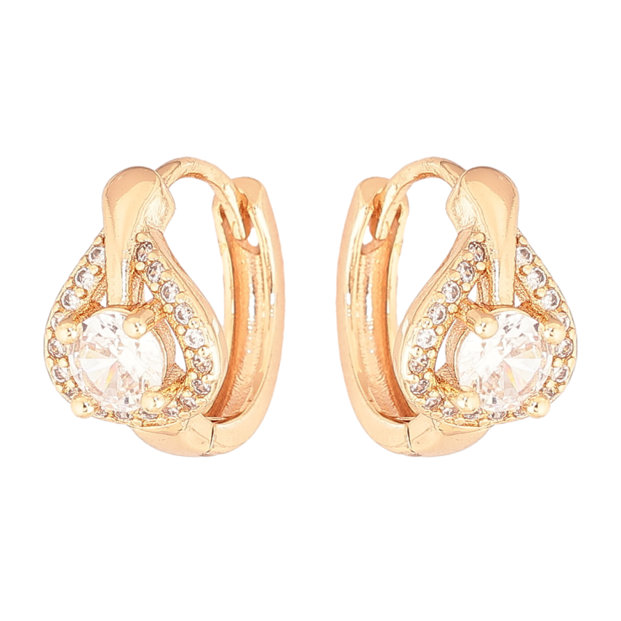 Серьги Xuping M&L Цвет 18K колечки Узор с кристаллами фото №1