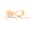 Серьги Xuping M&L Цвет 18K колечки Цветочки с розовыми кристаллами фото №2
