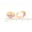 Сережки Xuping M&L Колір 18K колечка «Квіточки з бузковими кристалами» фото №2