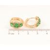 Сережки Xuping M&L Колір 18K колечка «Візерунок з зеленими кристалами» фото №2