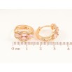 Серьги Xuping M&L Цвет 18K колечки Узор с розовыми кристаллами фото №2