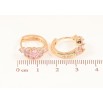 Серьги Xuping M&L Цвет 18K колечки Узор с розовыми кристаллами фото №2