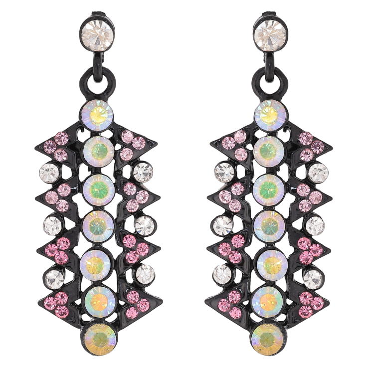 Сережки пусети «Підвіски з різнокольоровими стразами» фото №11 Сережки пусети «Підвіски з різнокольоровими стразами» фото №11