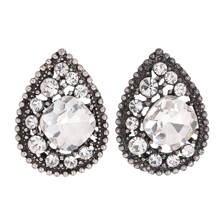 Сережки пусети «Крапельки зі стразами» фото №12 Сережки пусети «Крапельки зі стразами» фото №12