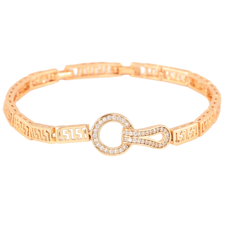 Браслет Xuping Позолота 18K «Візерунок з кристалами» розмір з доп. замком 17.5,19.5см х 5-12мм фото №22