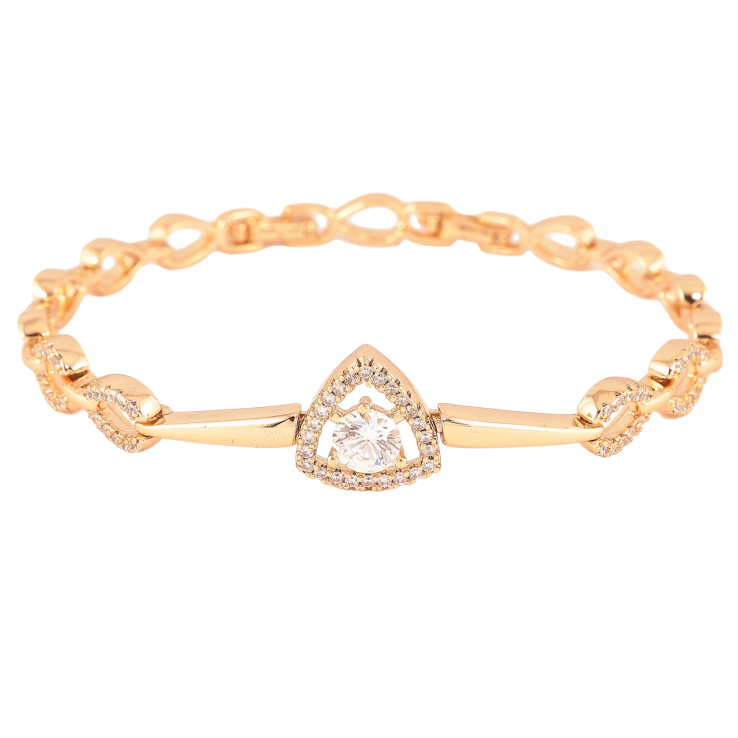 Браслет Xuping Позолота 18K «Візерунок з кристалами» розмір з доп. замком 17,19см х 2-13мм фото №8