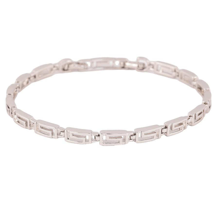 Браслет Xuping Родій «Грецький орнамент» довжина з доп. замком 18,20см х 4мм фото №1