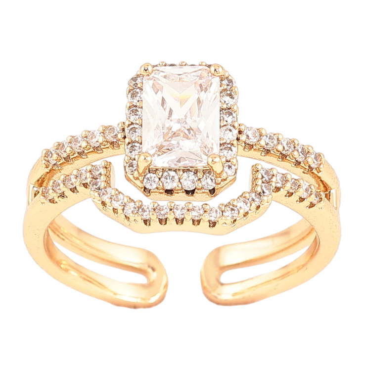 Каблучка Xuping Позолота 18K «Інкрустація кристалами» фото №17