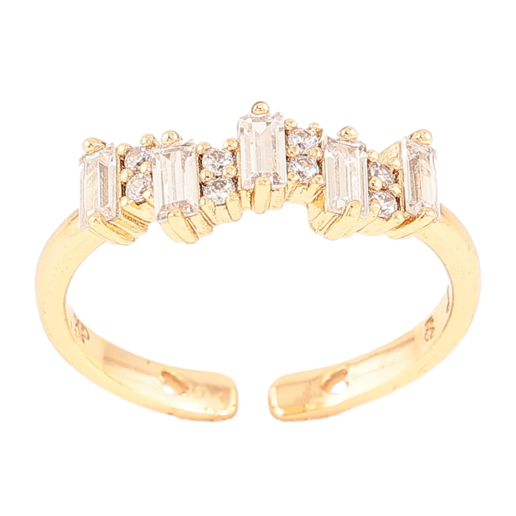 Каблучка Xuping Позолота 18K «Візерунок з кристалами» фото №20