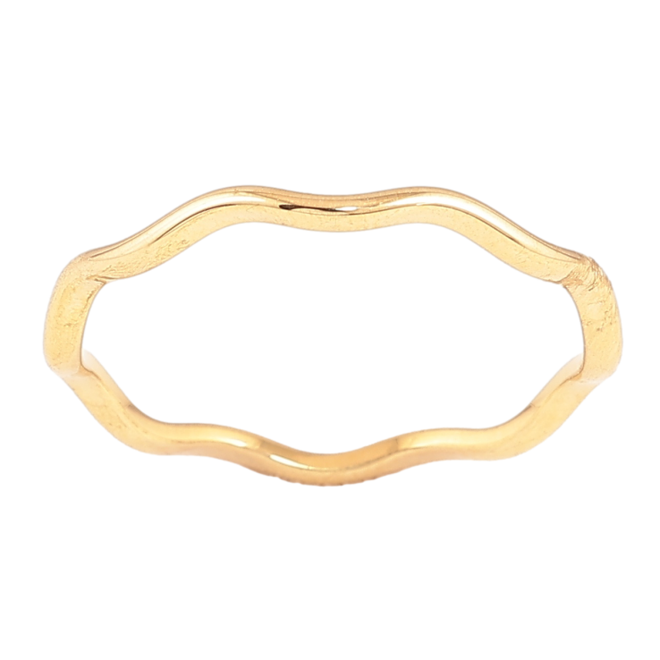 Каблучка Xuping TTM Stainless Steel Колір 14К «Хвиля» фото №17